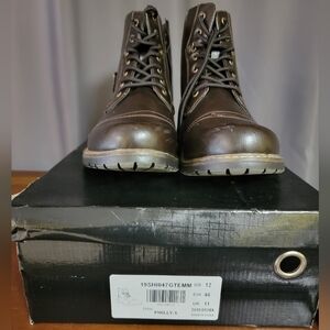 BRUNO MARC Men’s Dark Brown PHILLY-5 Combat Military Motorcycle Boots Size 12
